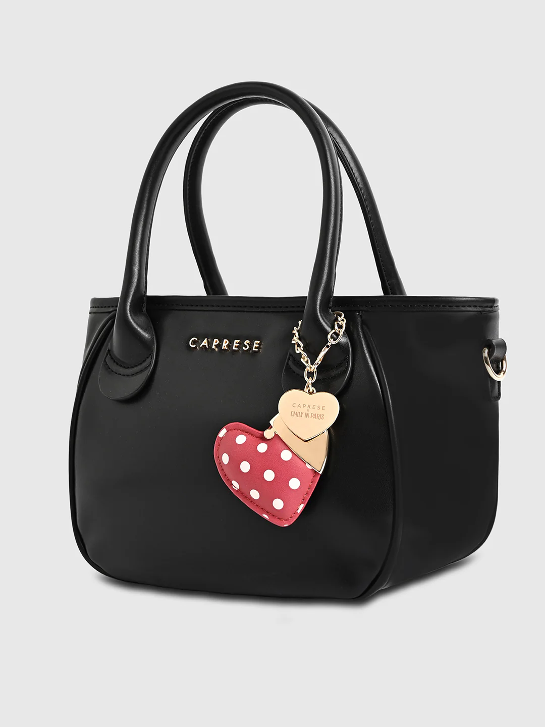 Caprese Hearty Medium Black Satchel Bag - Image 10
