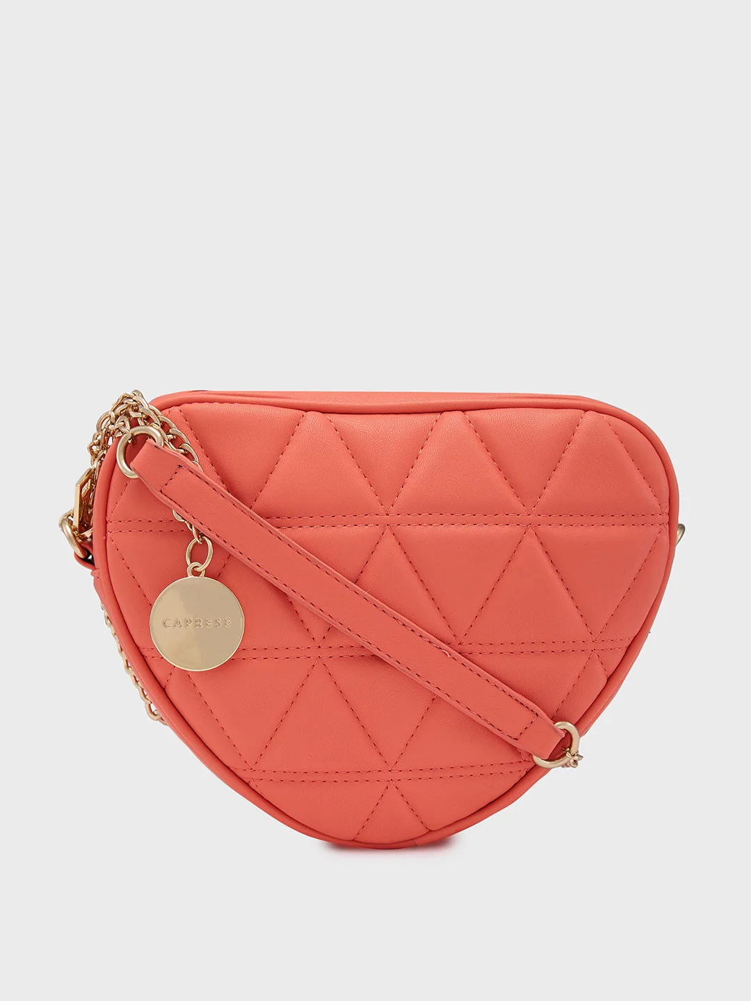 Caprese Hearty Small Coral Crossbody Bag