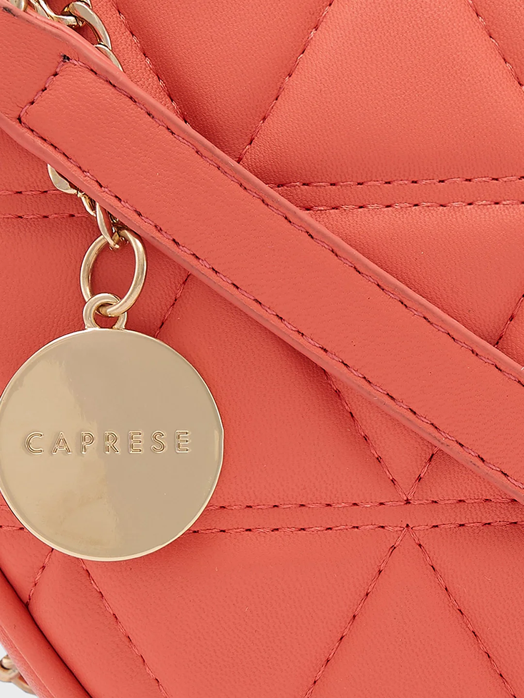 Caprese Hearty Small Coral Crossbody Bag - Image 10
