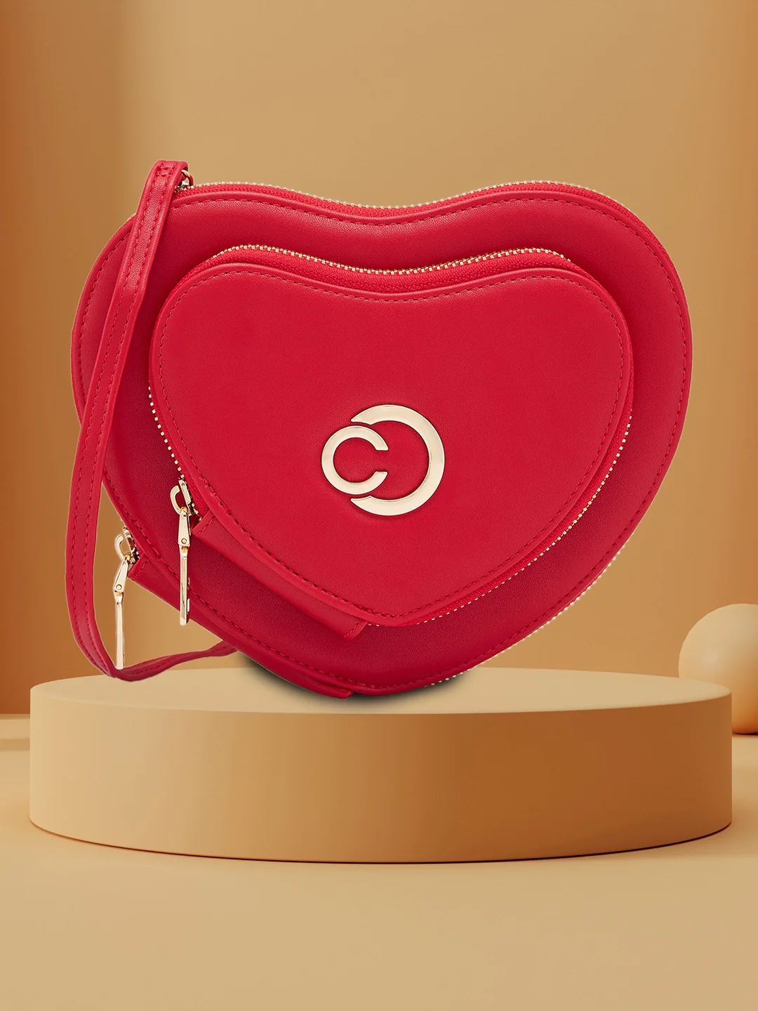 Caprese Hearty Small Red Sling Bag - Image 14