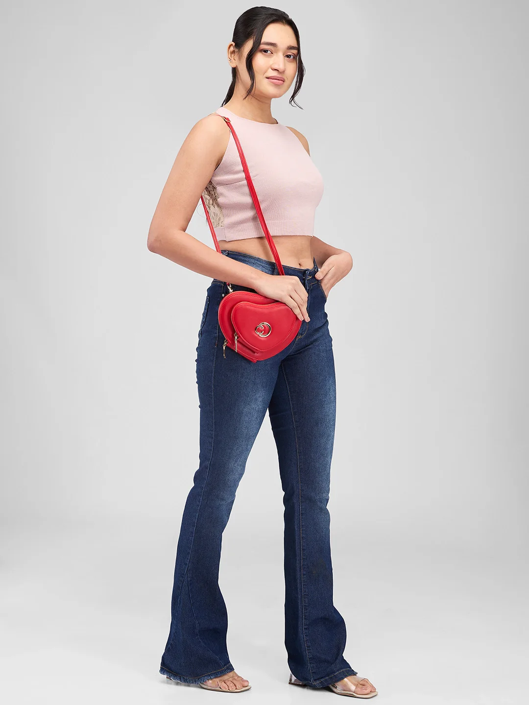 Caprese Hearty Small Red Sling Bag - Image 3
