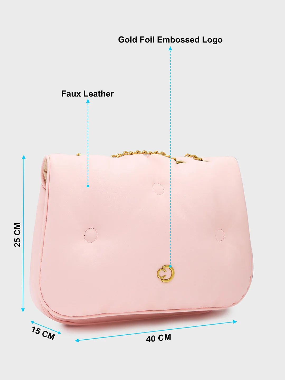 Caprese Heidi Large Blush Sling Bag - Image 11