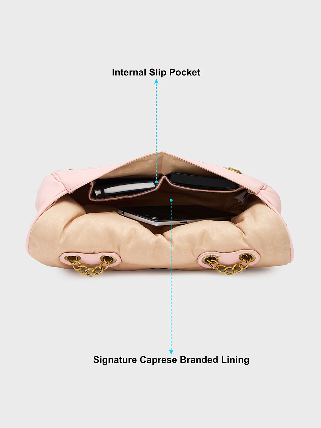 Caprese Heidi Large Blush Sling Bag - Image 12