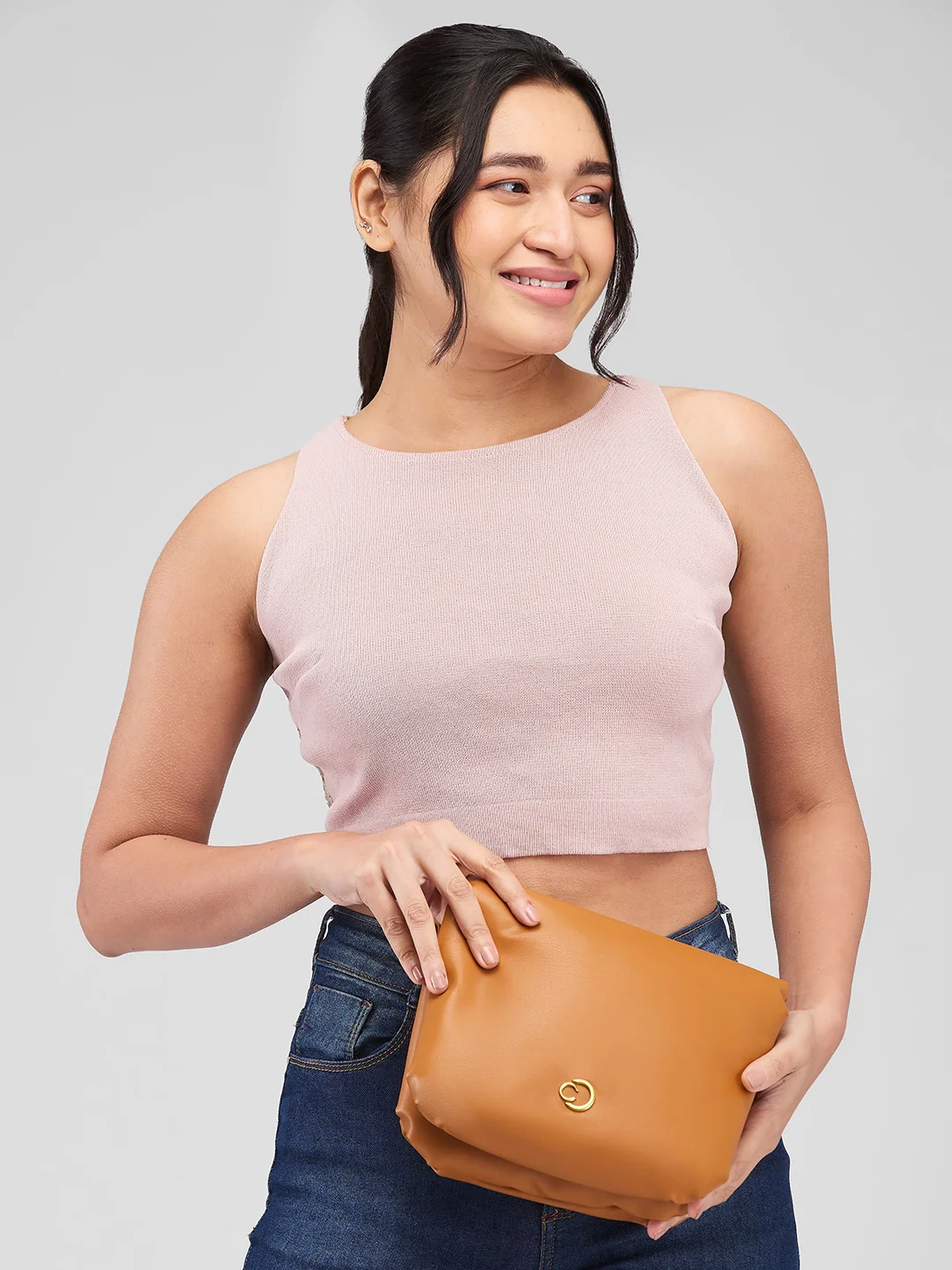 Caprese Heidi Medium Tan Sling Bag - Image 2