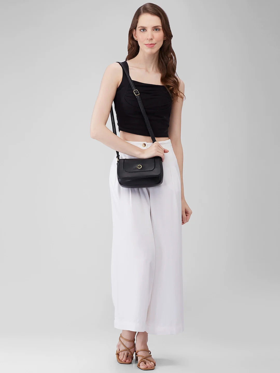 Caprese Heidi Small Black Sling Bag