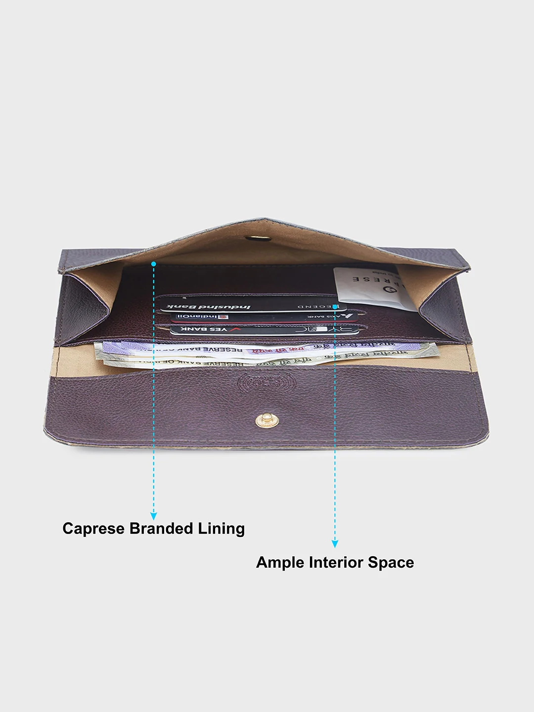 Caprese Helena Medium Plum Wallet - Image 12