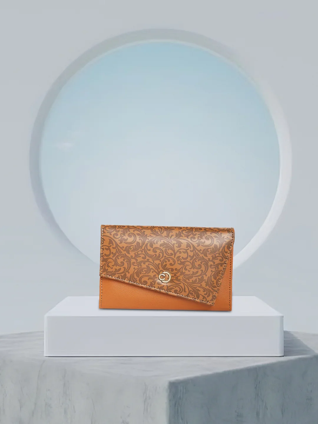Caprese Helene Large Tan Flapover Wallet - Image 2
