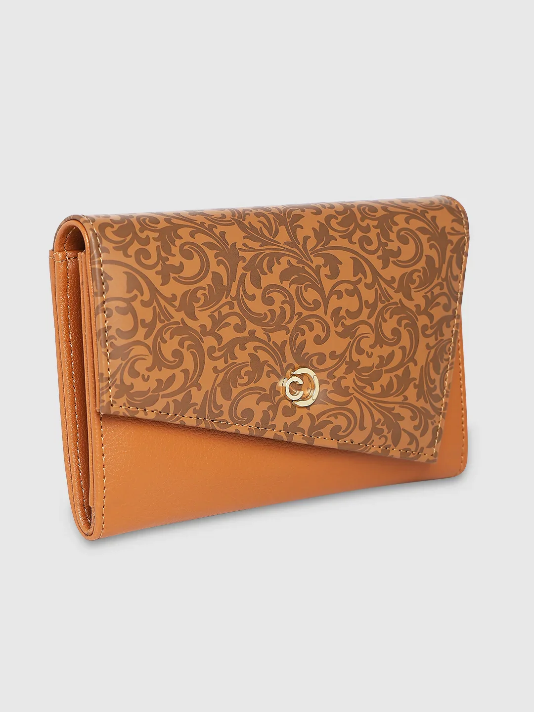 Caprese Helene Large Tan Flapover Wallet - Image 6