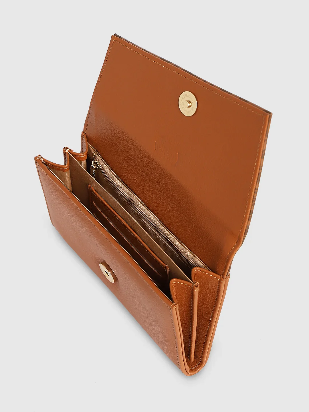 Caprese Helene Large Tan Flapover Wallet - Image 8