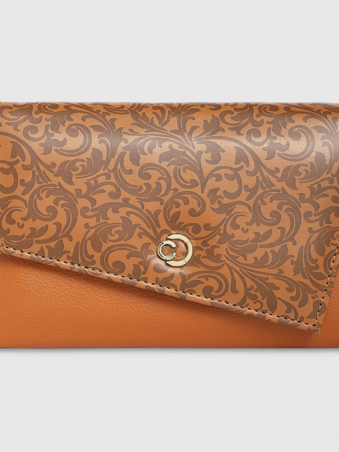 Caprese Helene Large Tan Flapover Wallet - Image 9
