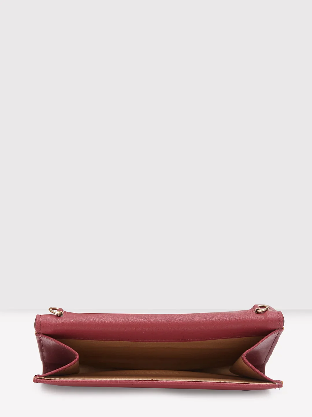 Caprese Helene Medium Maroon Flapover Wallet - Image 7