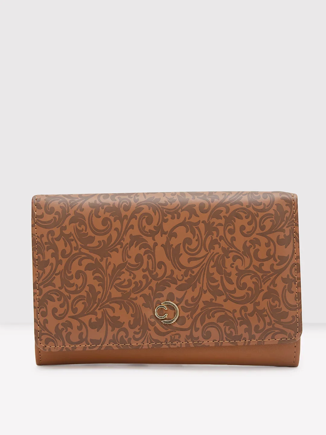 Caprese Helene Medium Tan Flapover Wallet