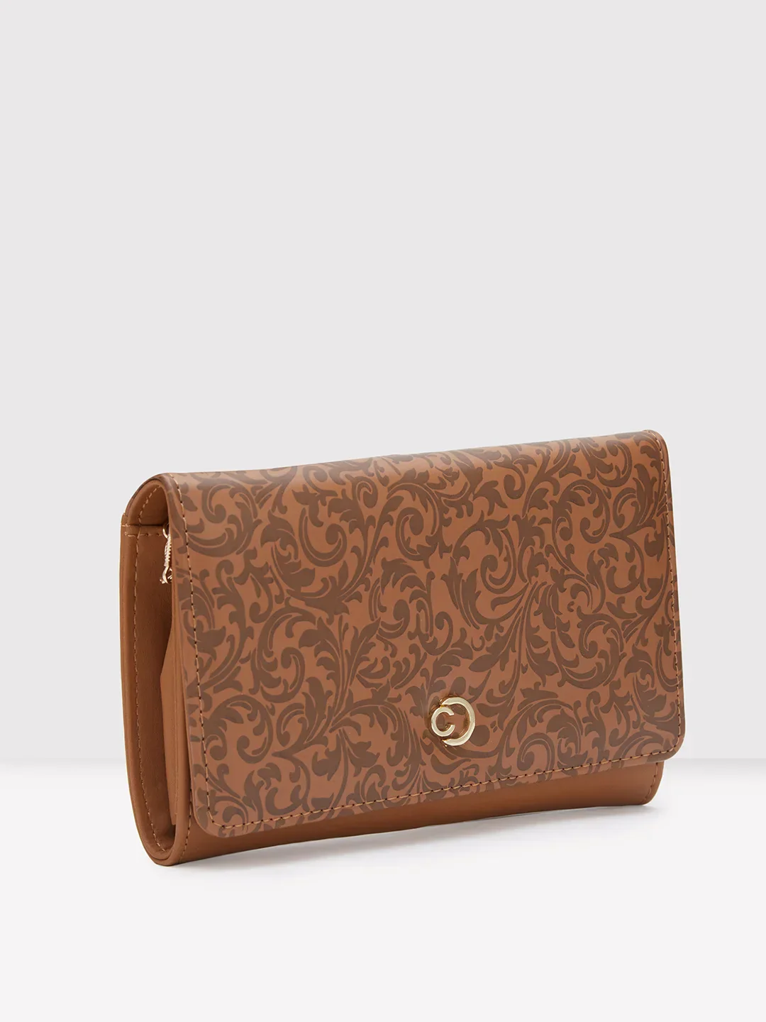 Caprese Helene Medium Tan Flapover Wallet - Image 5