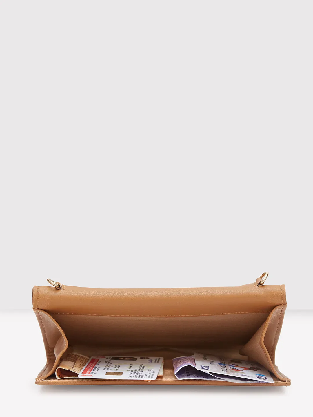 Caprese Helene Medium Tan Flapover Wallet - Image 7