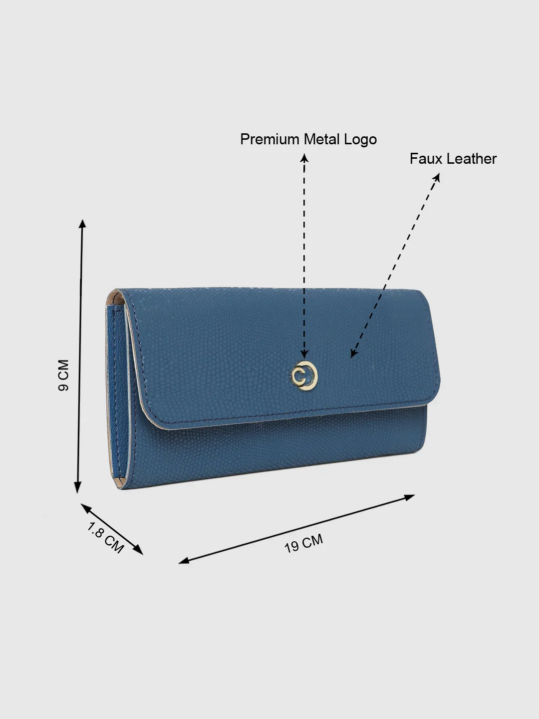 Caprese Helene Medium Teal Wallet - Image 5
