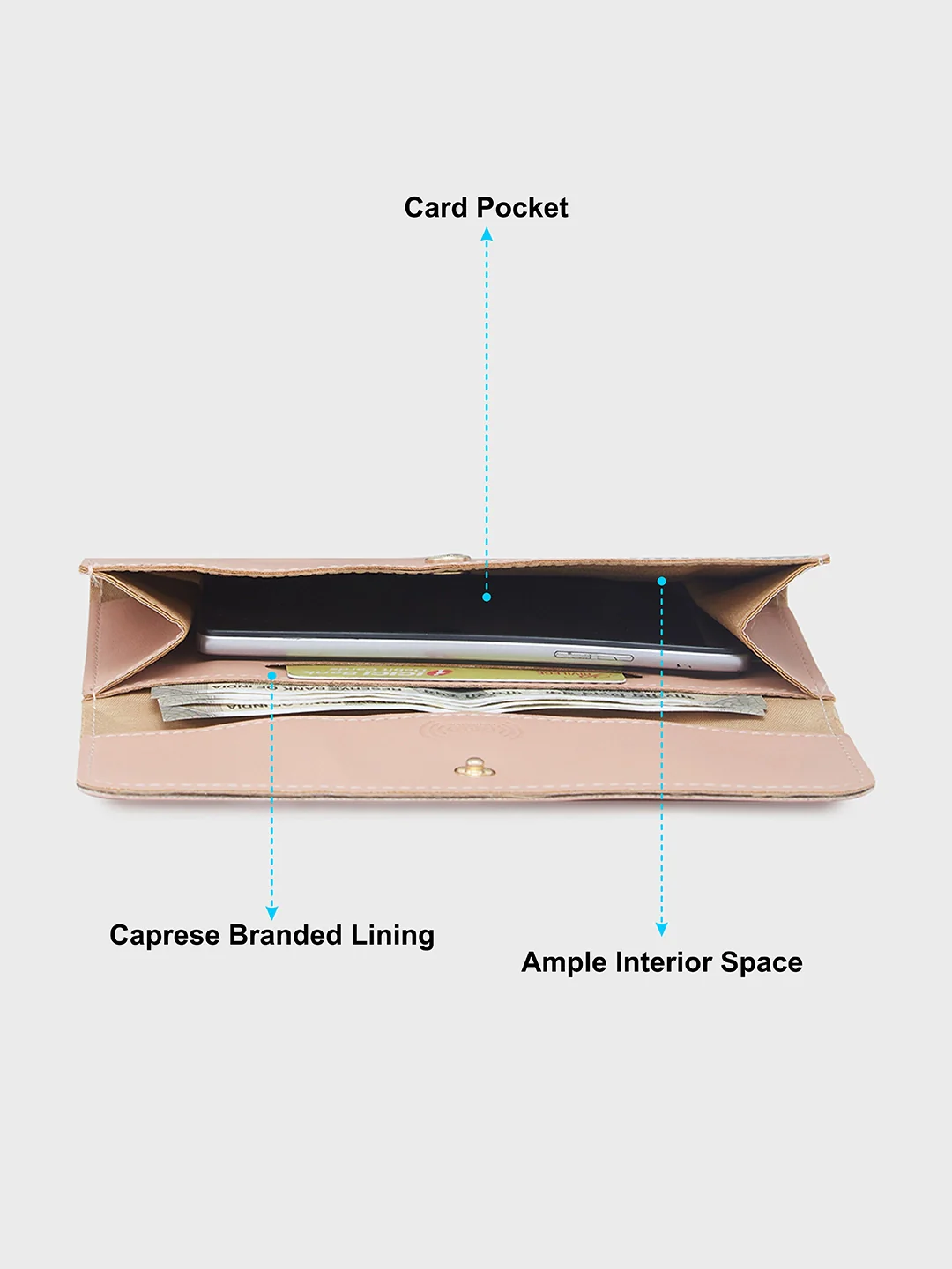 Caprese Helene Medium Blush Wallet - Image 10