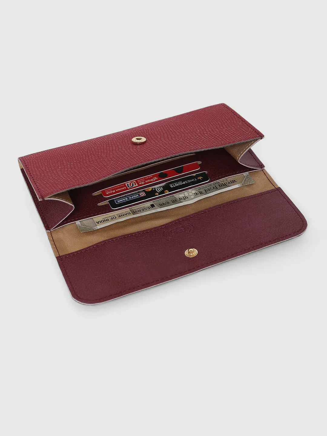Caprese Helene Medium Maroon Wallet - Image 11