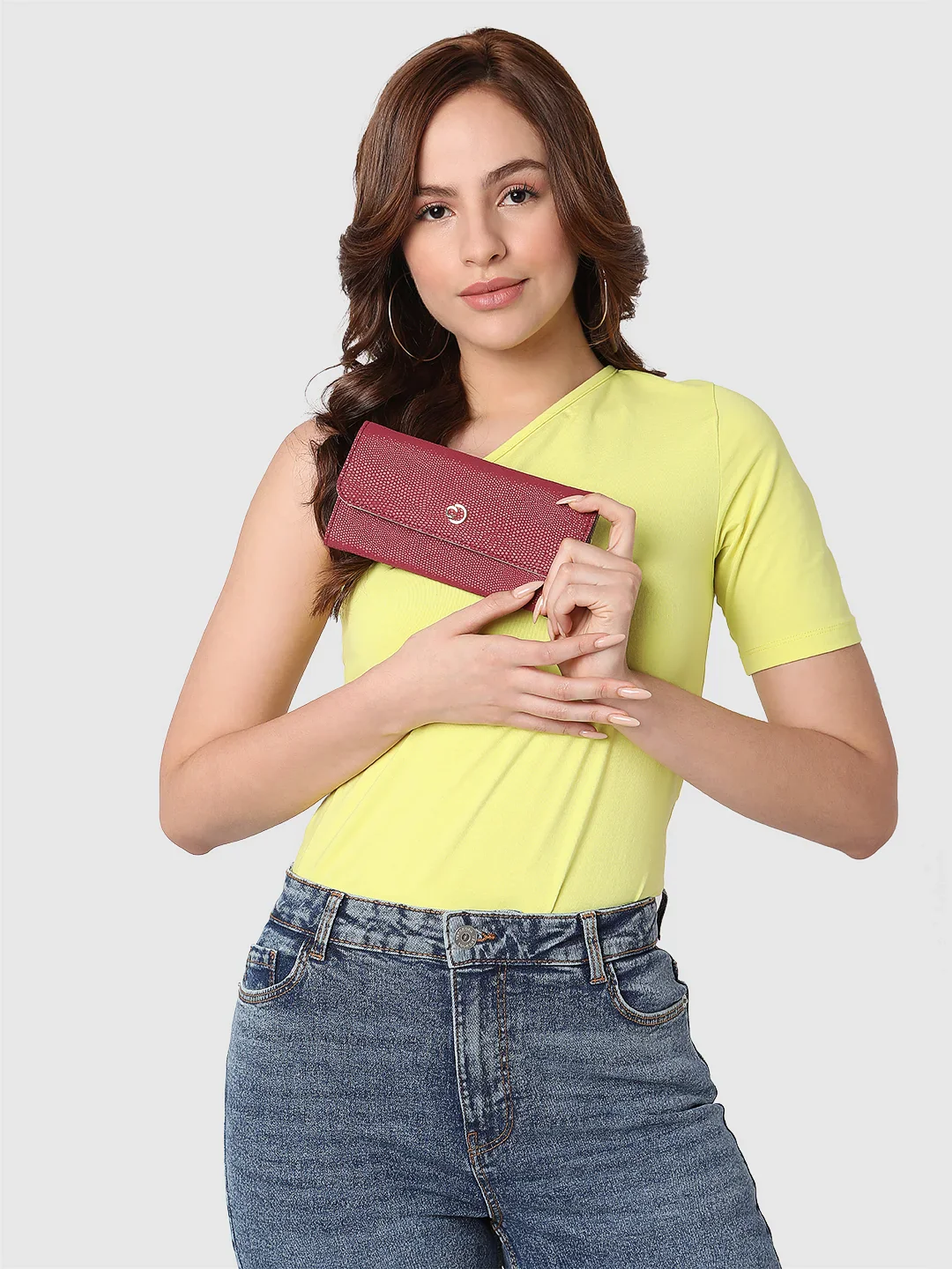 Caprese Helene Medium Maroon Wallet - Image 3