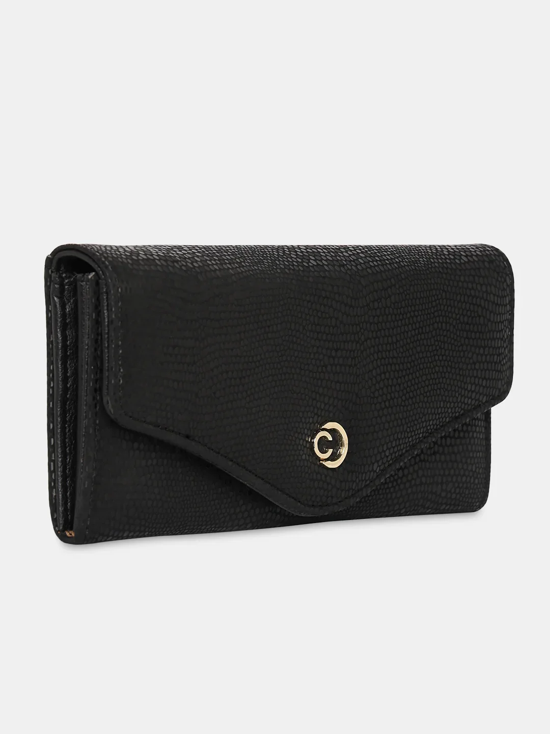 Caprese Ingrid Large Black Flapover Wallet - Image 5