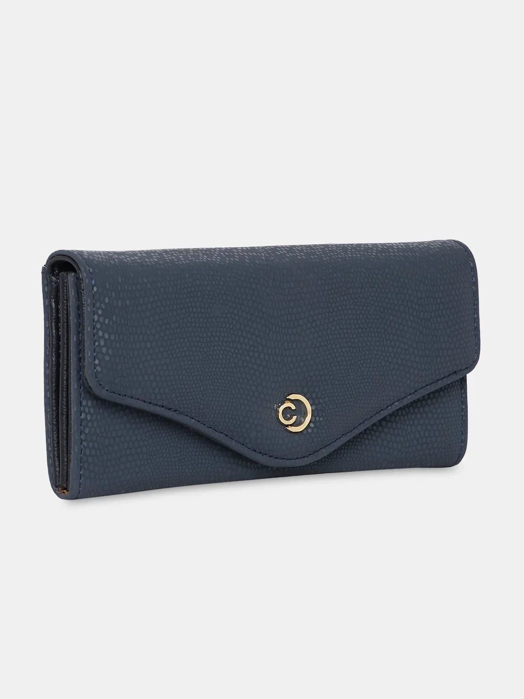 Caprese Ingrid Large Navy Flapover Wallet - Image 5