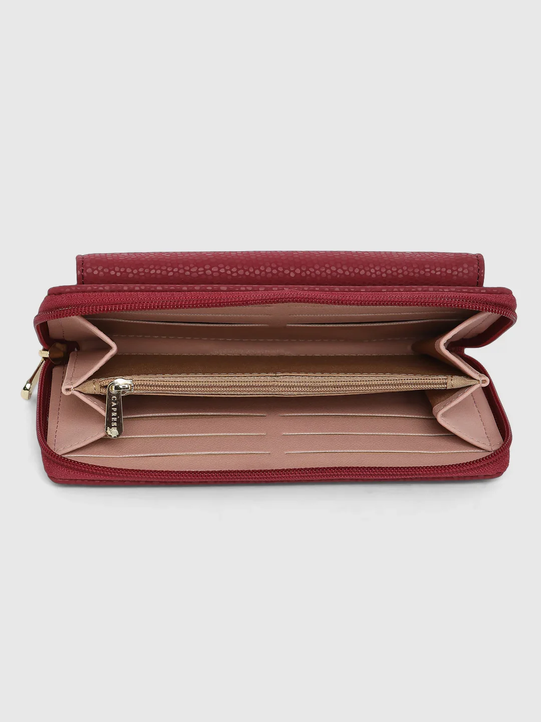 Caprese Ingrid Medium Maroon Wallet - Image 11