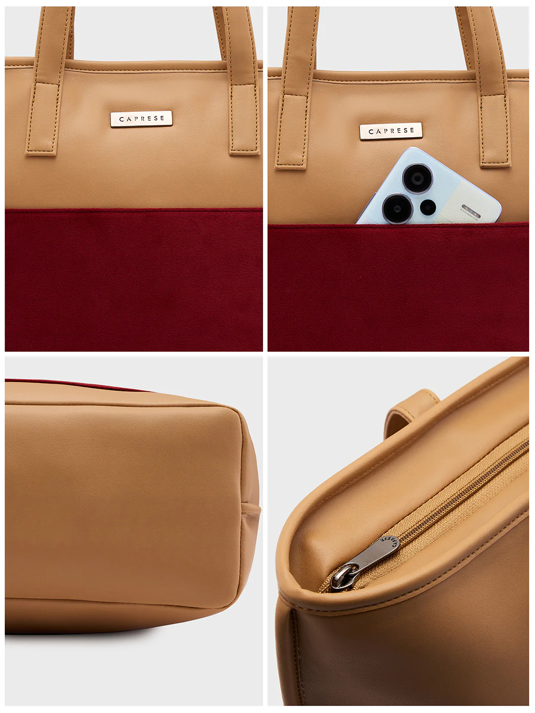Caprese Irene Medium Beige Tote Bag - Image 13