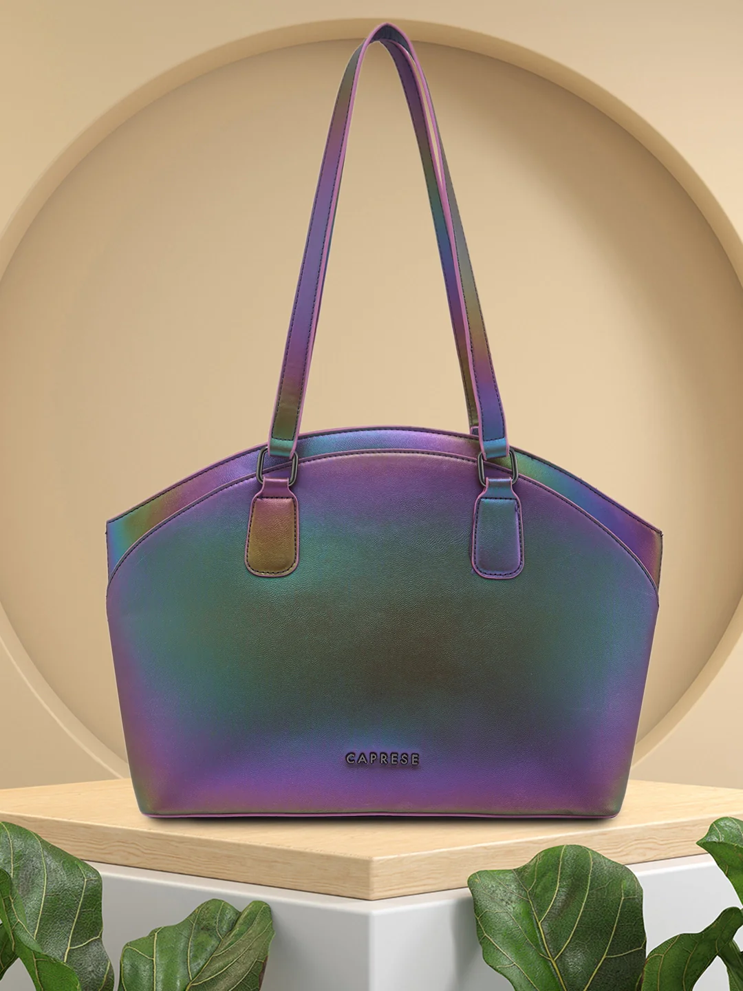 Caprese Iris Iridescent Medium Purple Tote Bag - Image 3
