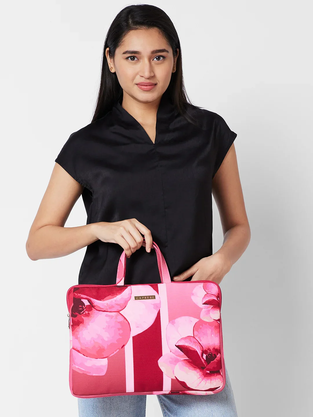 Caprese Iris Large Pink Laptop Sleeve Bag - Image 12