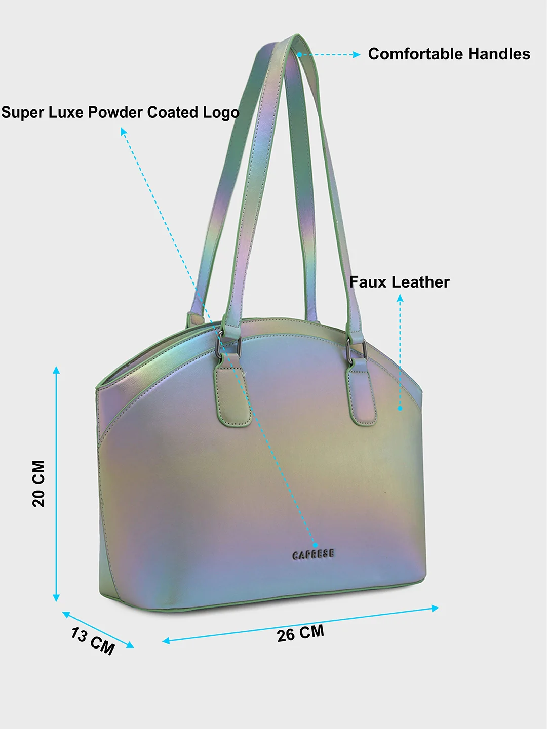 Caprese Iris Medium Blue Tote Bag - Image 7