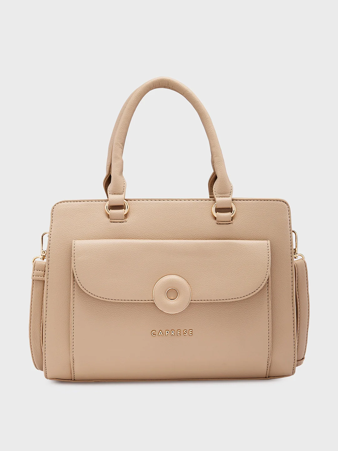 Caprese Jackie Medium Beige Satchel Bag