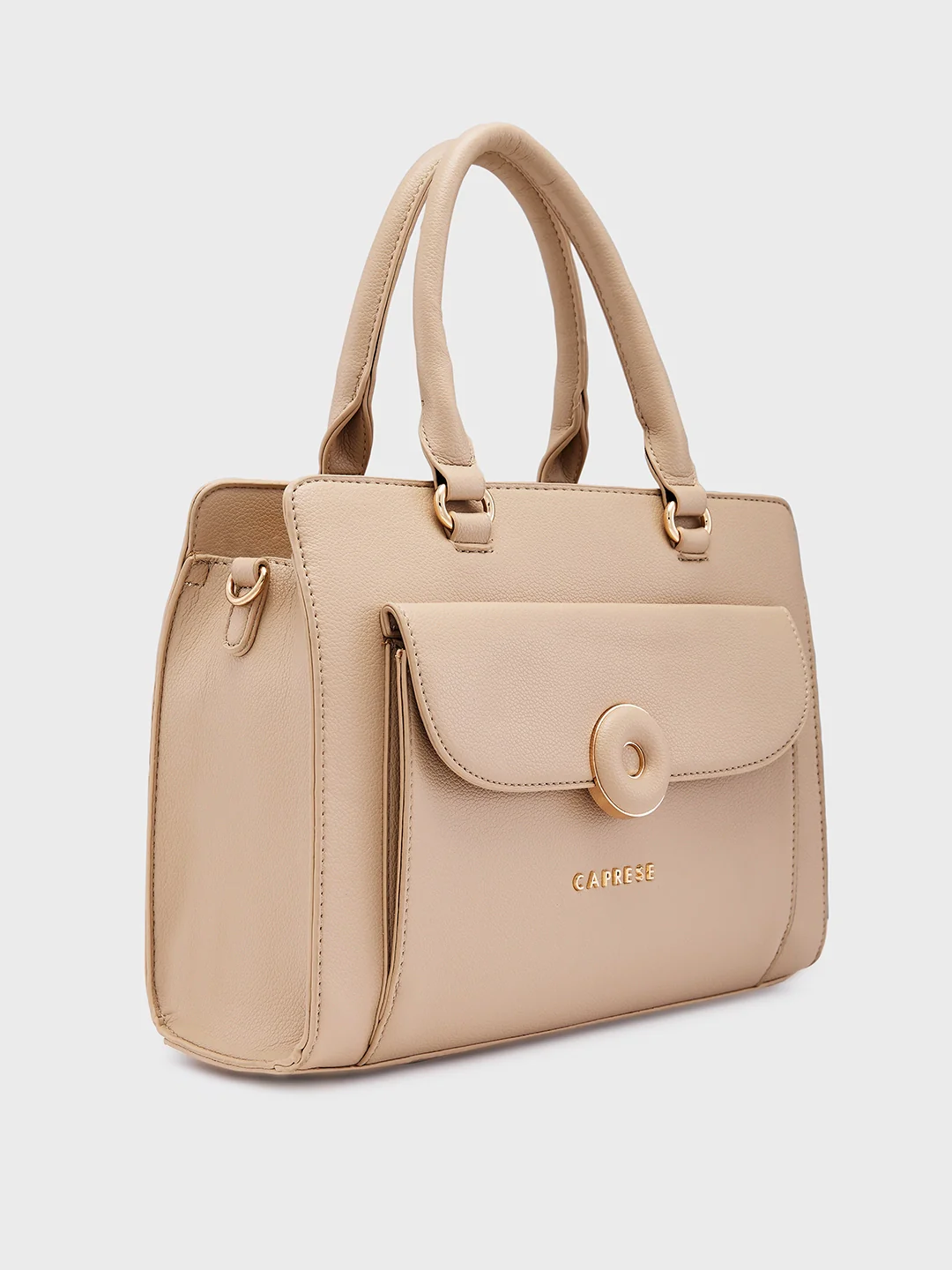Caprese Jackie Medium Beige Satchel Bag - Image 5