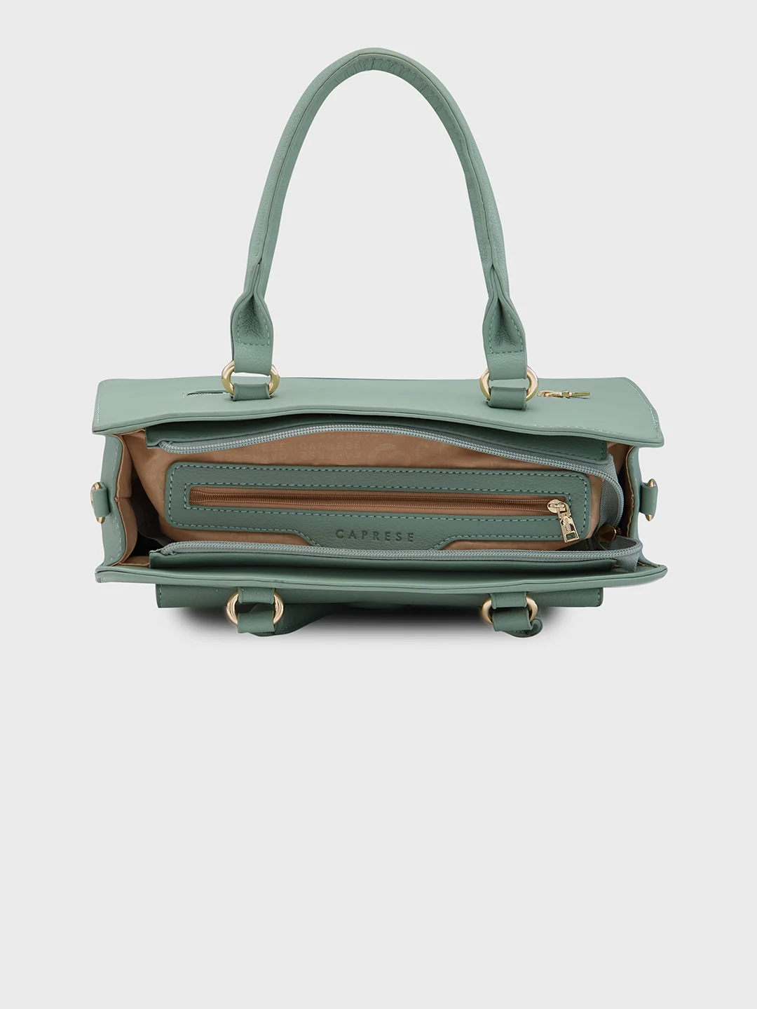 Caprese Jackie Medium Green Satchel Bag - Image 9