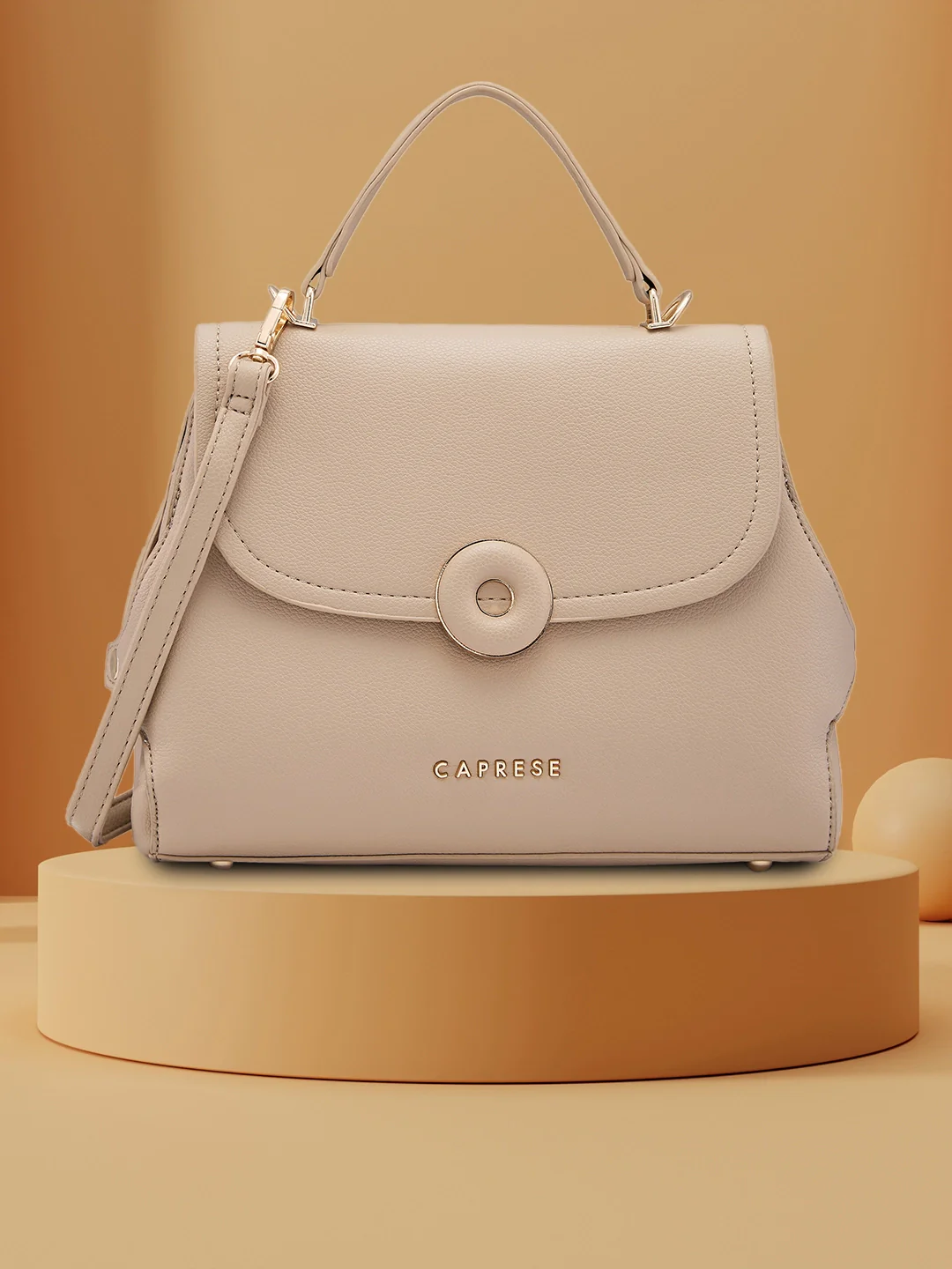 Caprese Jackie Medium Beige Sling Bag - Image 3