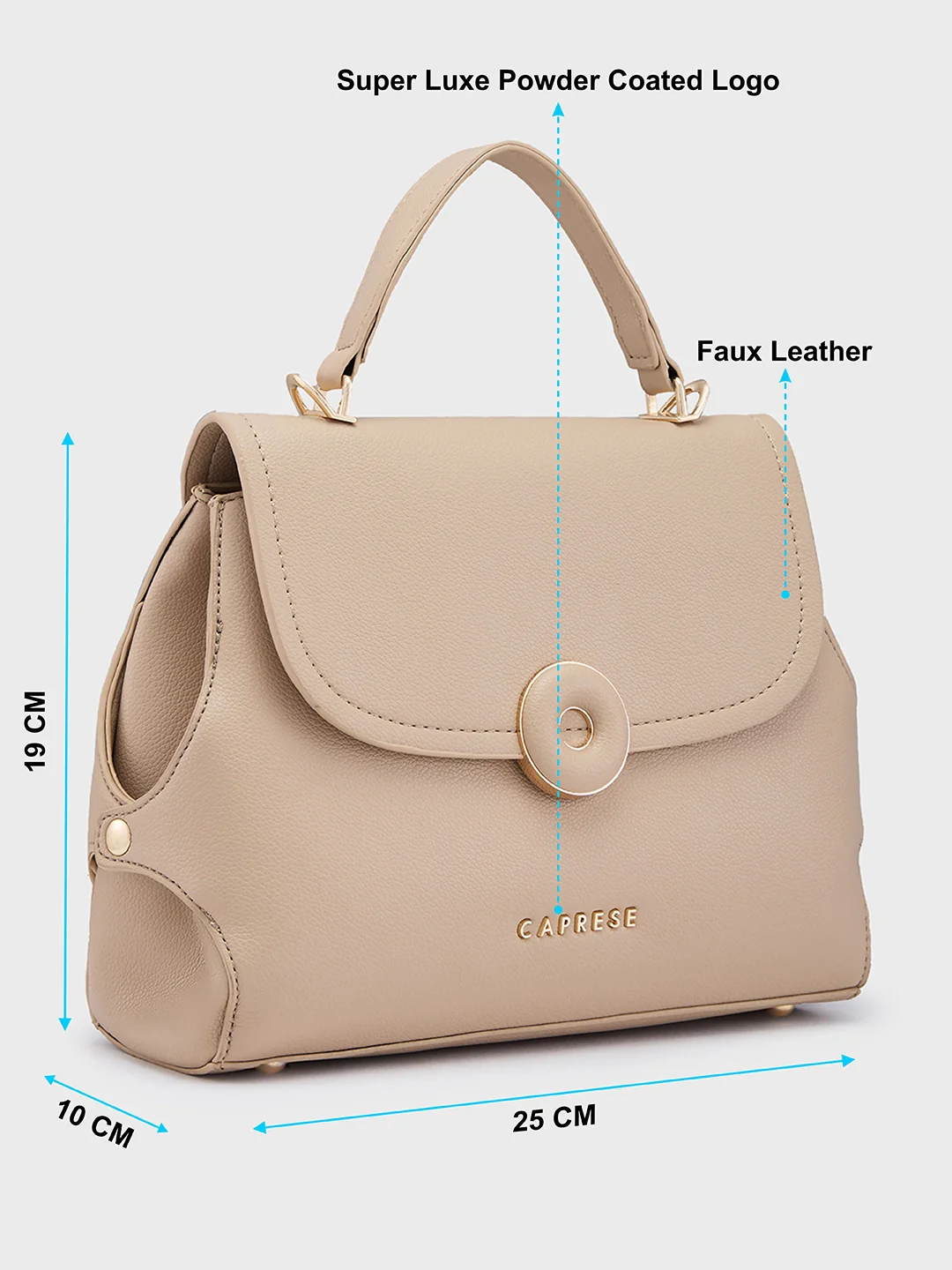 Caprese Jackie Medium Beige Sling Bag - Image 7