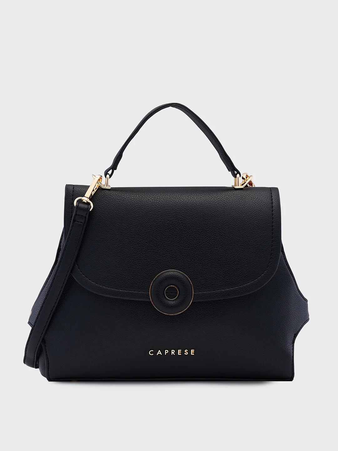 Caprese Jackie Medium Black Sling Bag