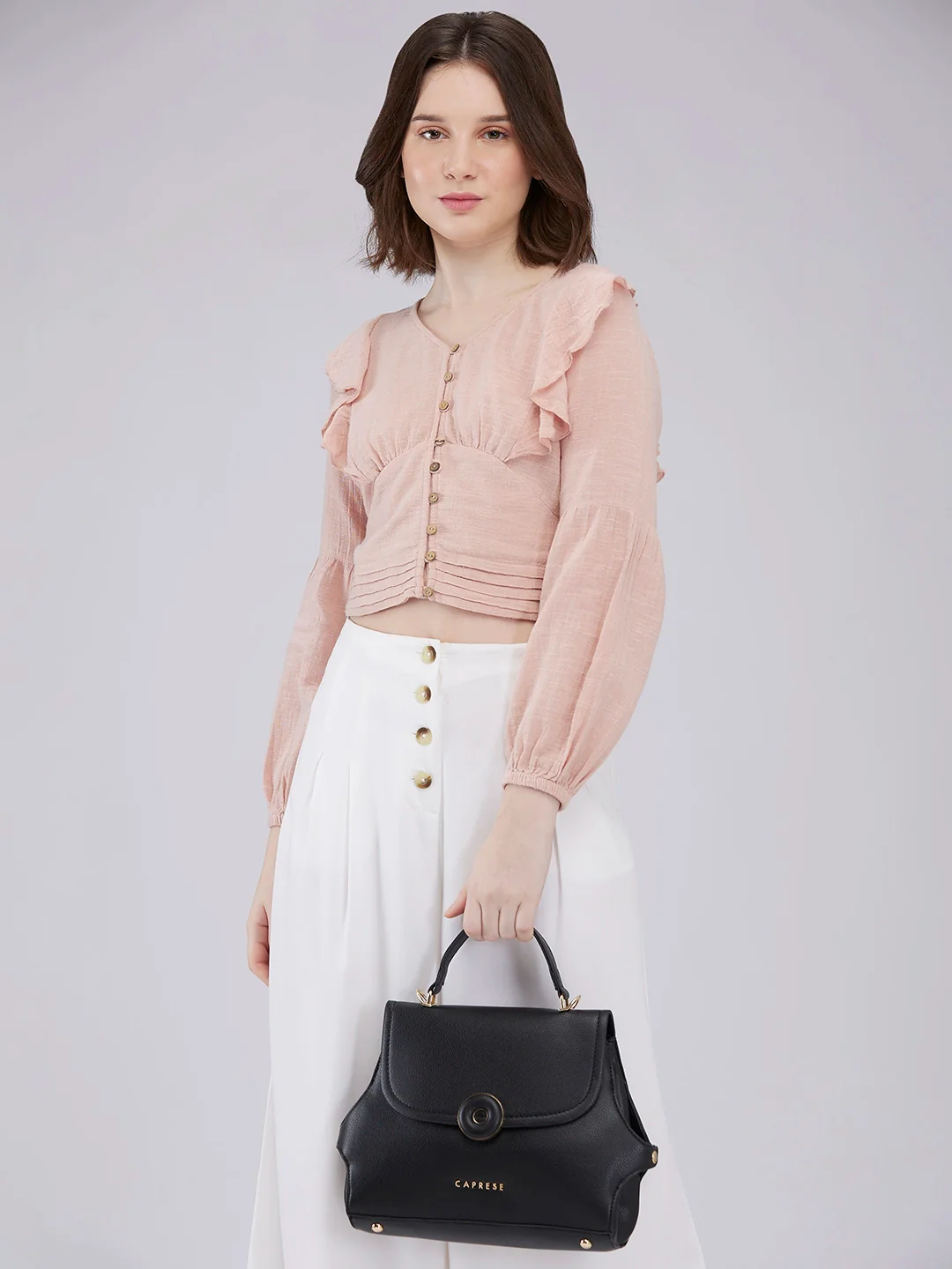 Caprese Jackie Medium Black Sling Bag - Image 12