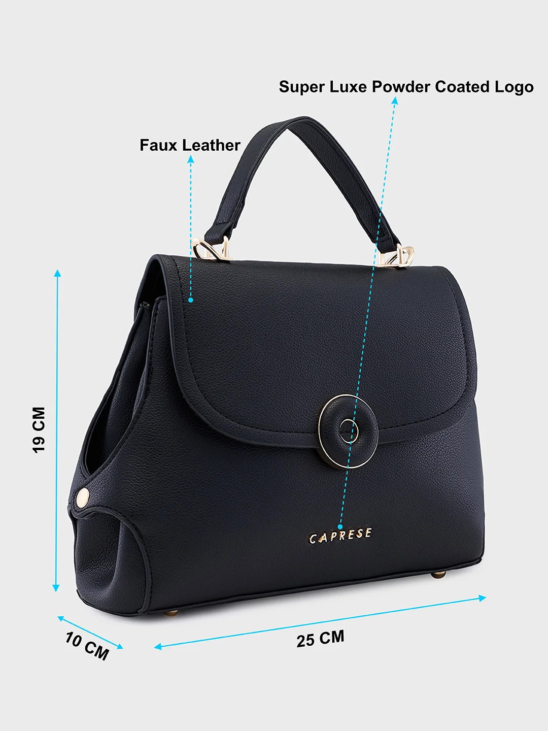 Caprese Jackie Medium Black Sling Bag - Image 7