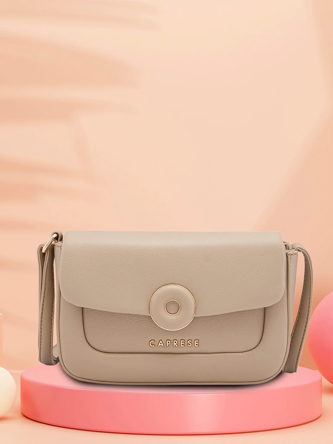Caprese Jackie Small Beige Sling Bag - Image 3