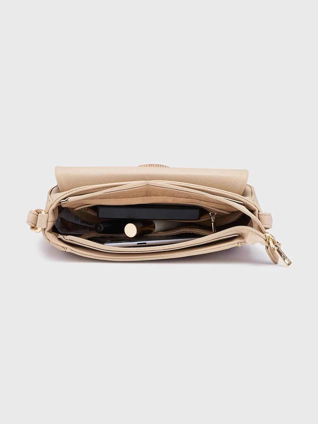 Caprese Jackie Small Beige Sling Bag - Image 9