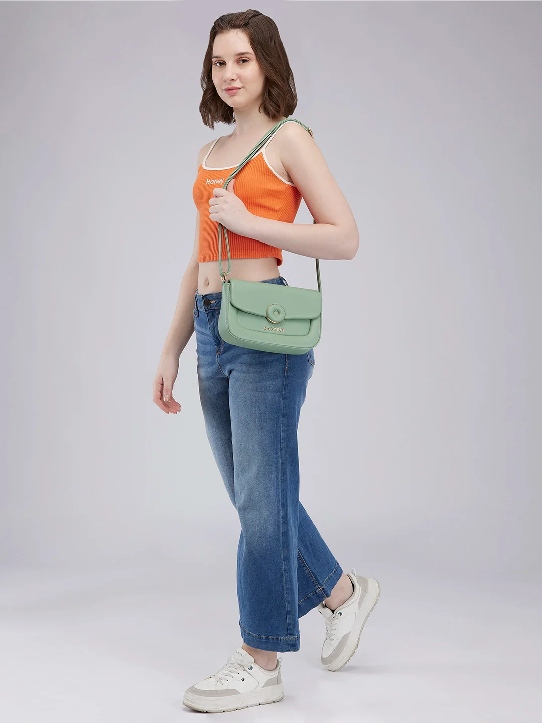 Caprese Jackie Small Green Sling Bag - Image 2