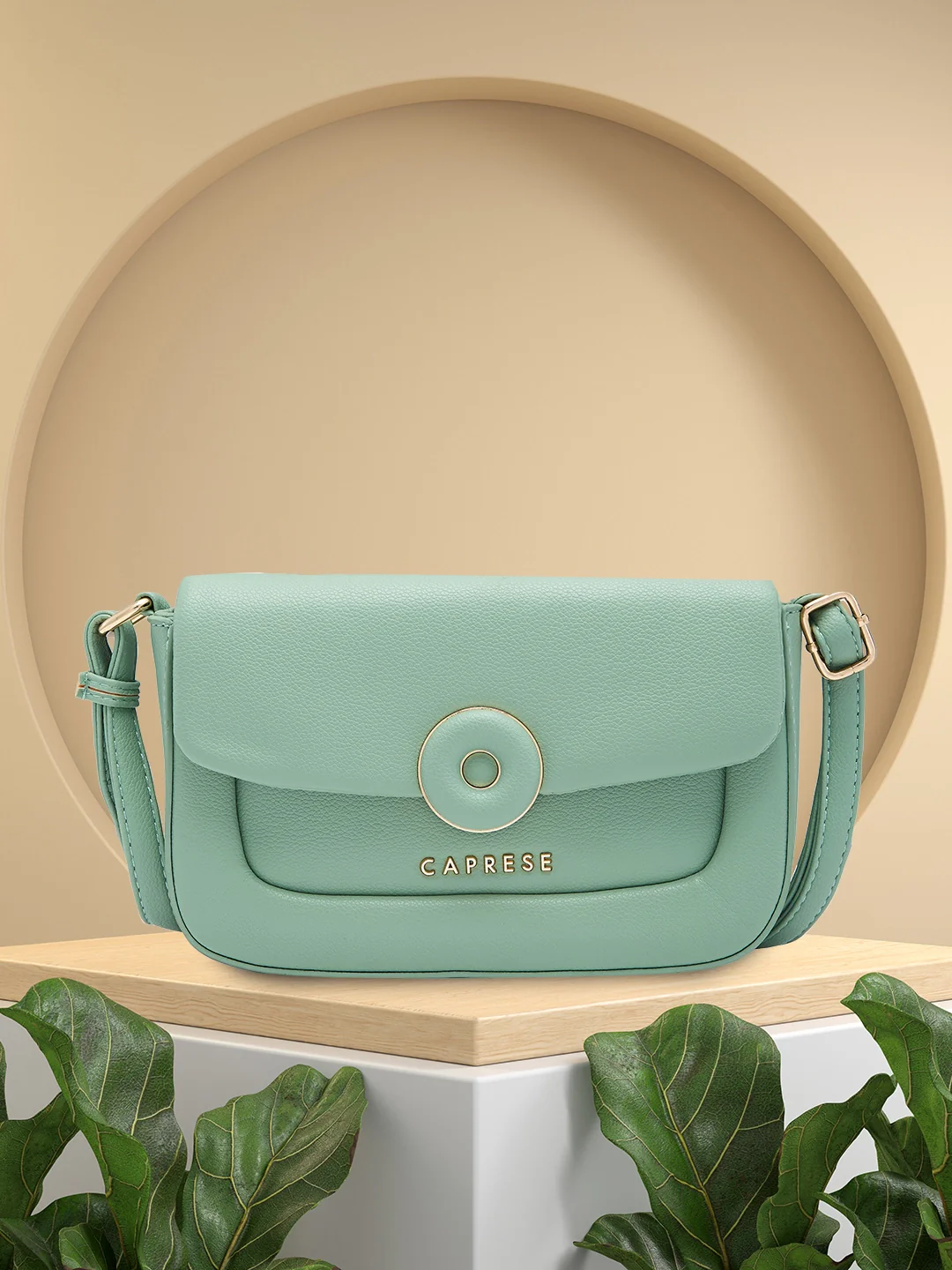 Caprese Jackie Small Green Sling Bag - Image 3