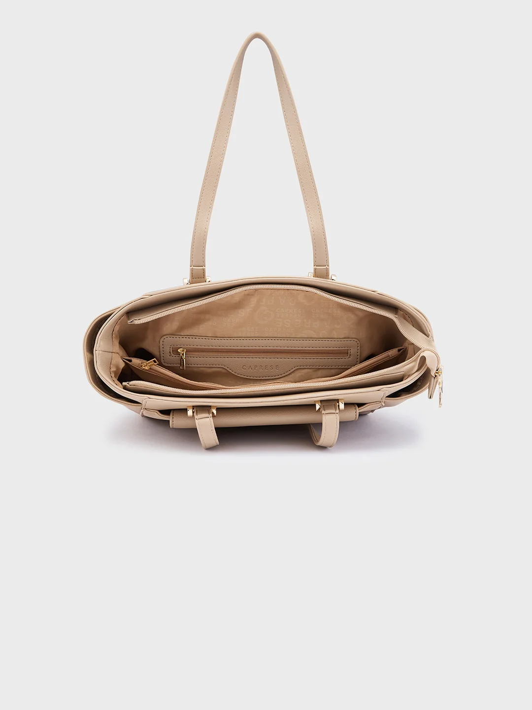 Caprese Jackie Large Beige Tote Bag - Image 10