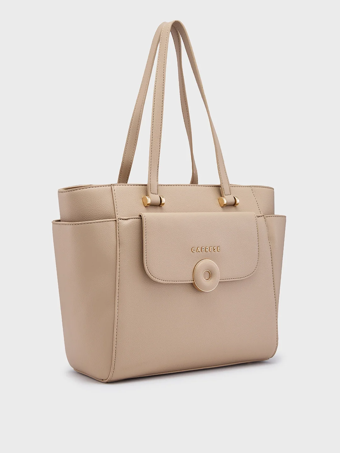 Caprese Jackie Large Beige Tote Bag - Image 5