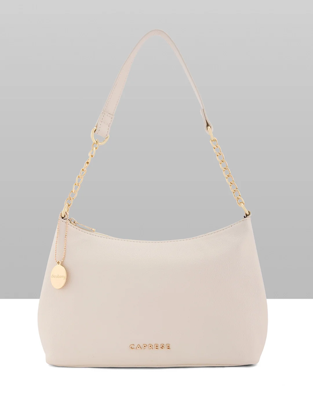 Caprese Jaime Medium Alpine Oat Baguette Bag
