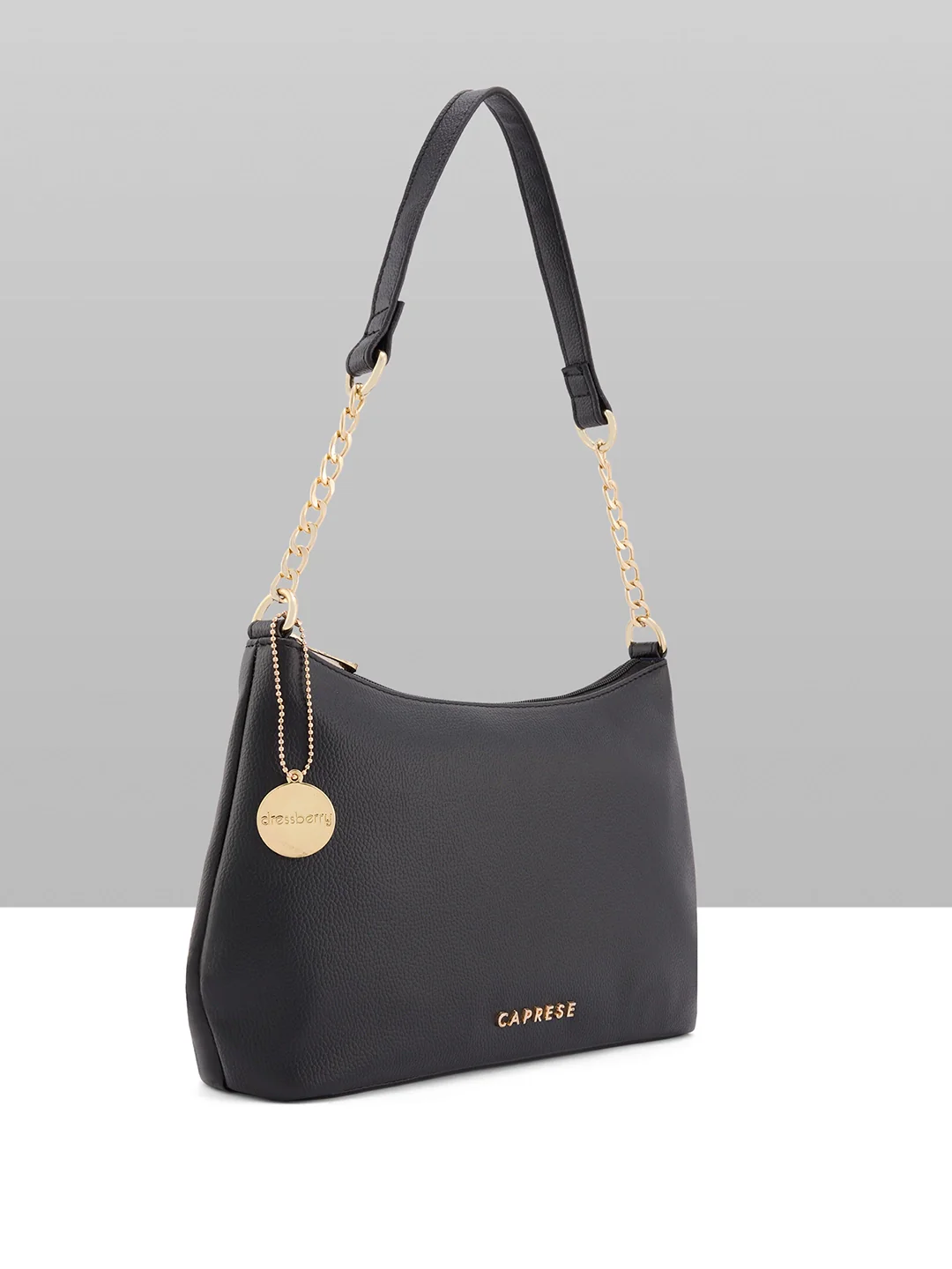 Caprese Jaime Medium Black Baguette Bag - Image 10