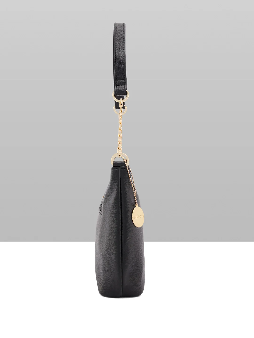 Caprese Jaime Medium Black Baguette Bag - Image 11