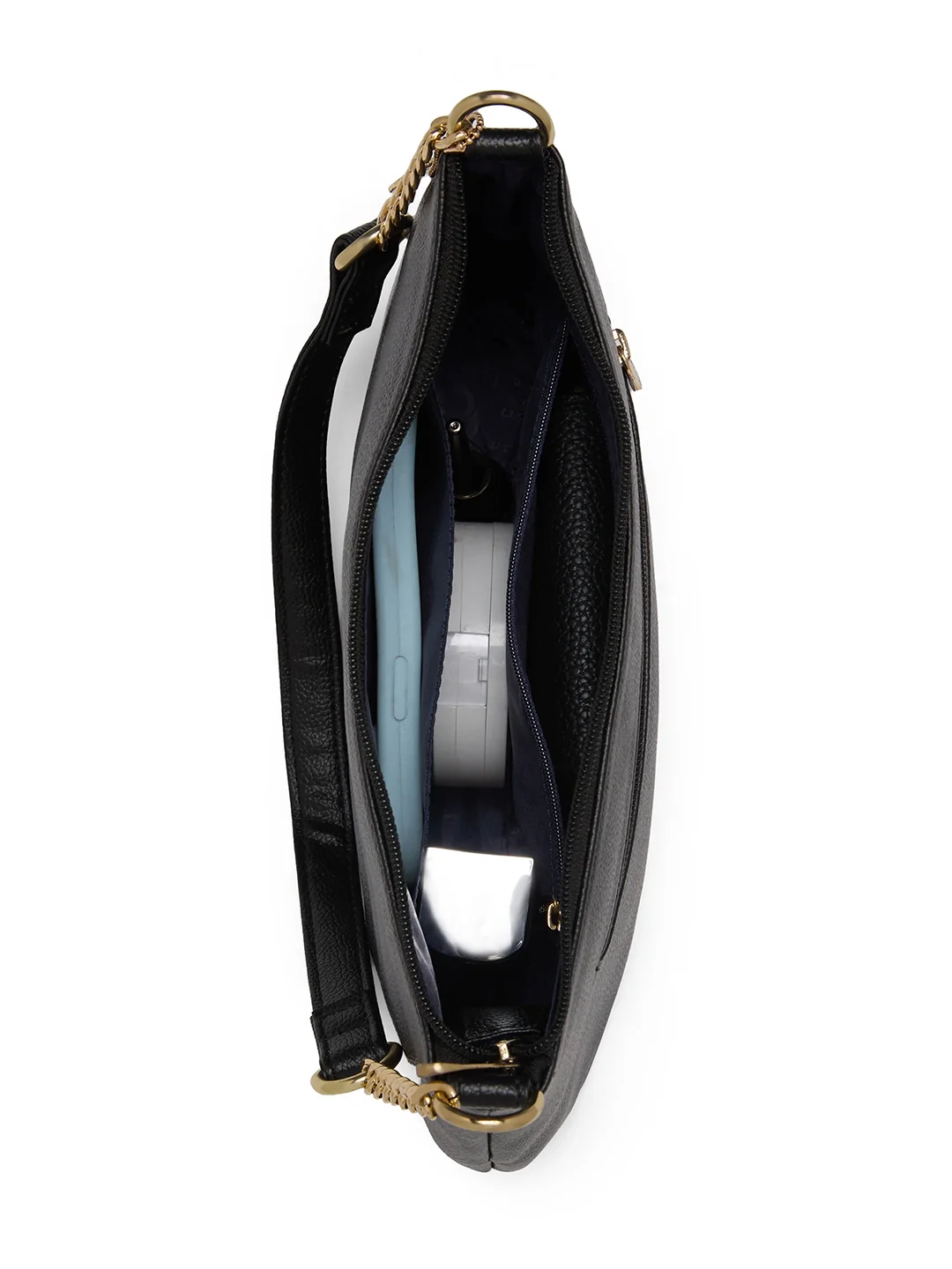 Caprese Jaime Medium Black Baguette Bag - Image 14