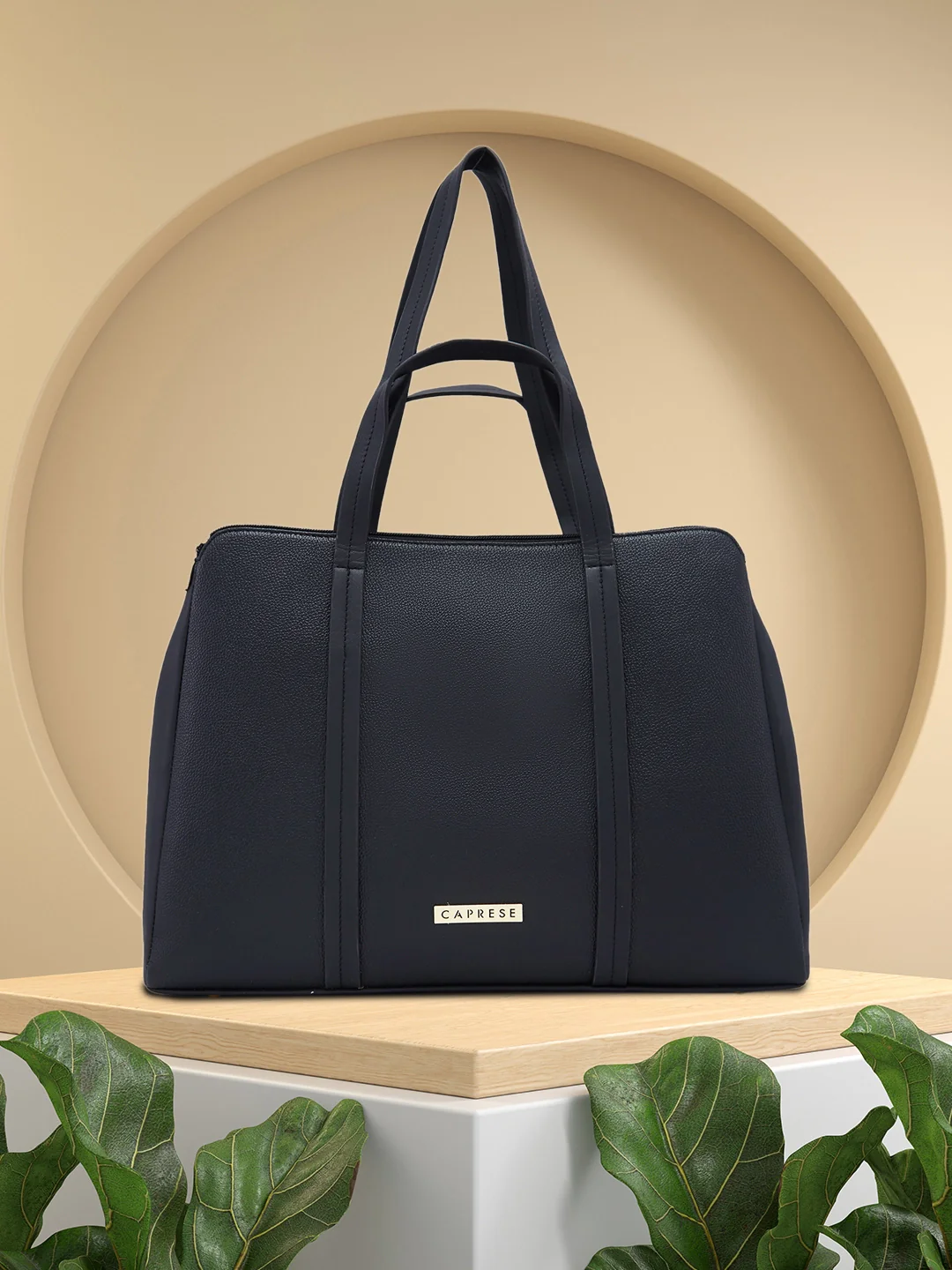 Caprese Jamie Medium Black Satchel Bag