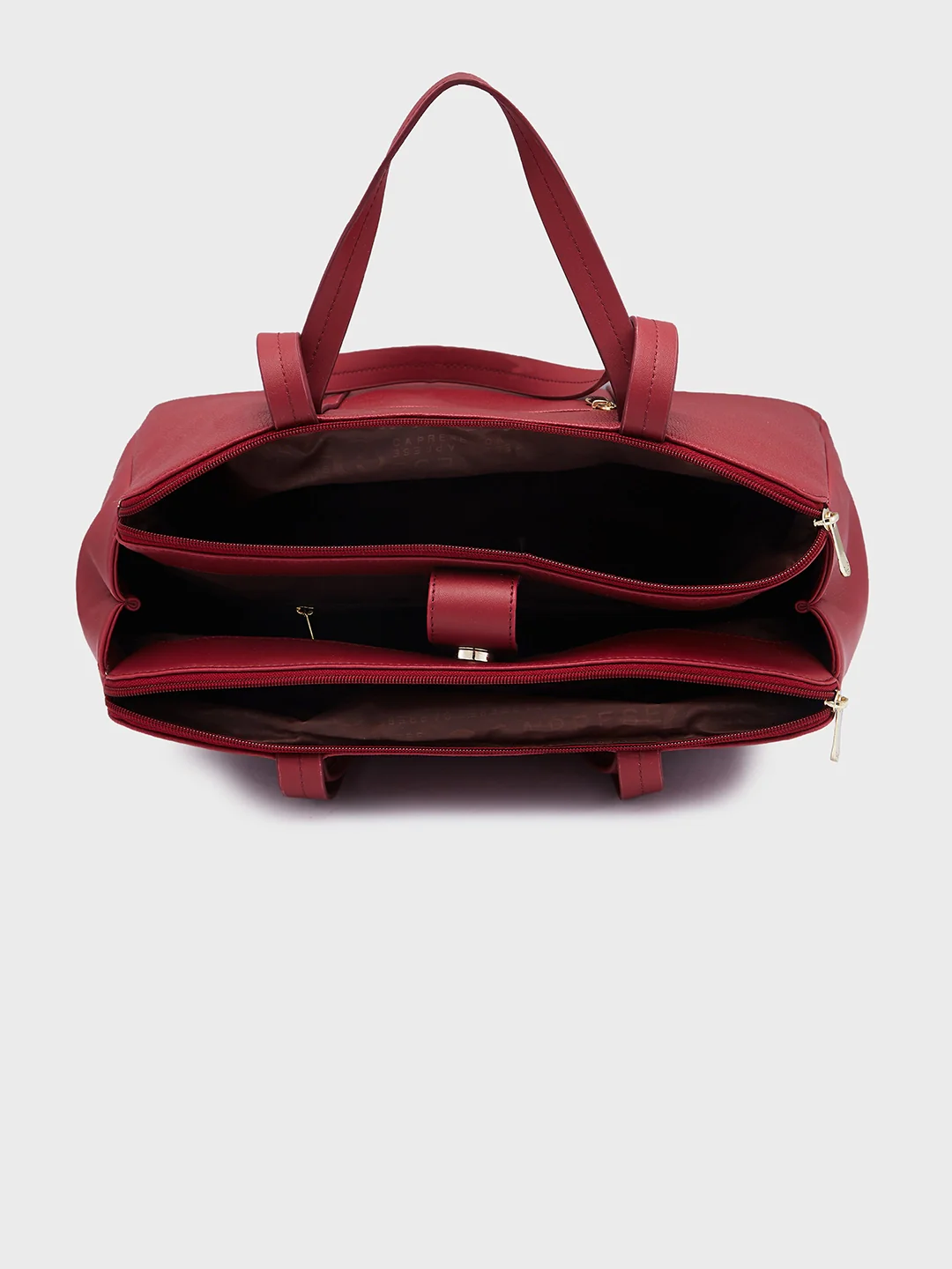 Caprese Jamie Medium Maroon Satchel Bag - Image 10