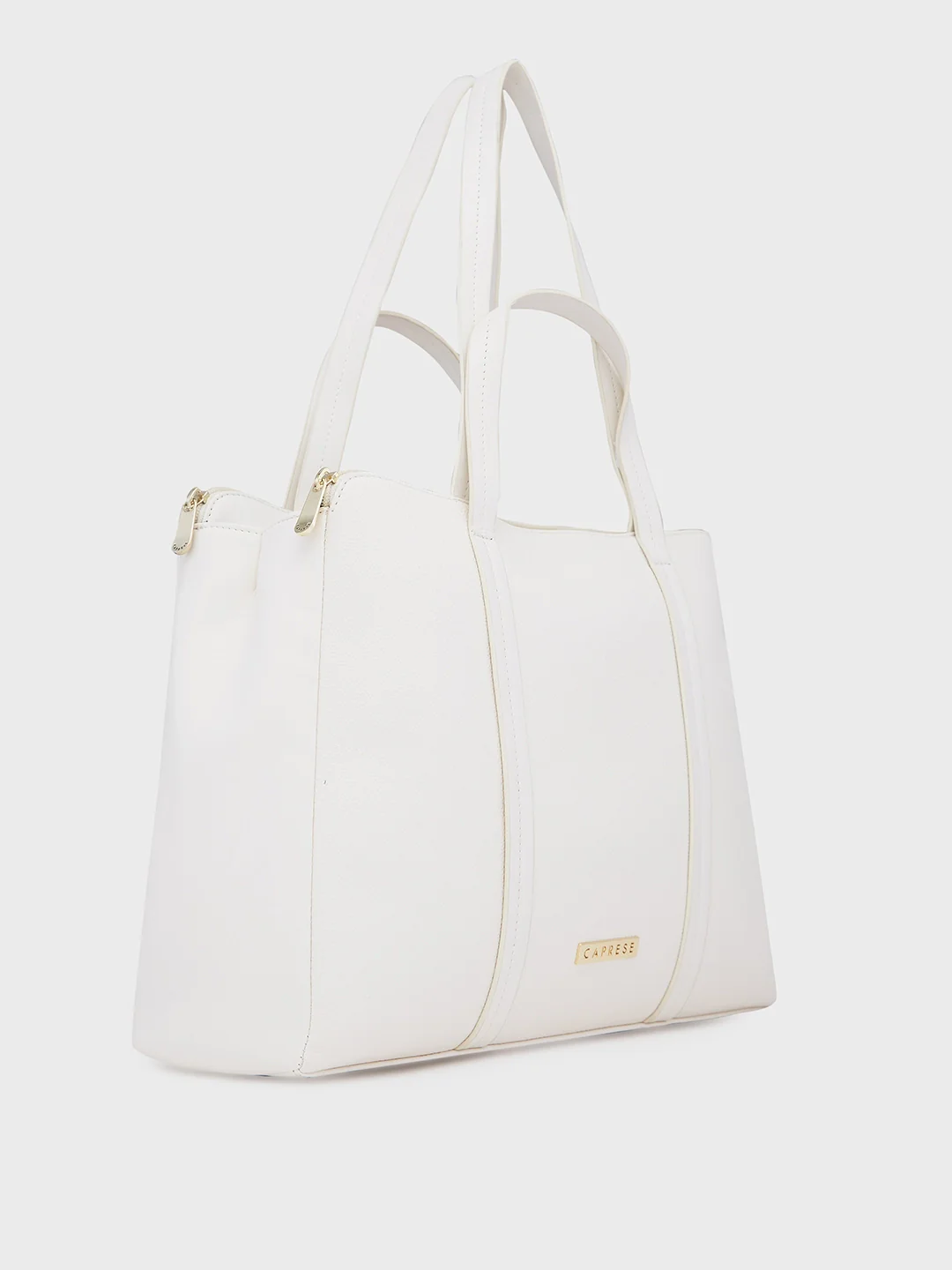 Caprese Jamie Medium Off White Satchel Bag - Image 5